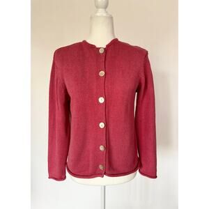 Vintage Pink L.L. Bean Silk & Cotton Cardigan Sweater S